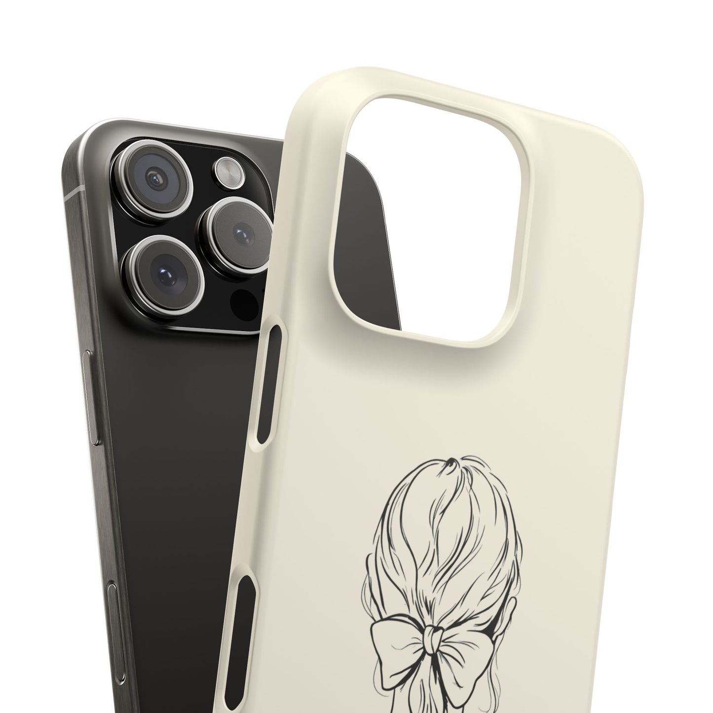 Graceful Bow Phone Case, Elegant Minimalist Line Art Product