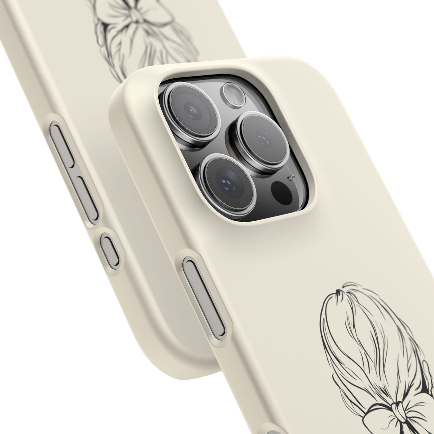 Graceful Bow Phone Case, Elegant Minimalist Line Art Product
