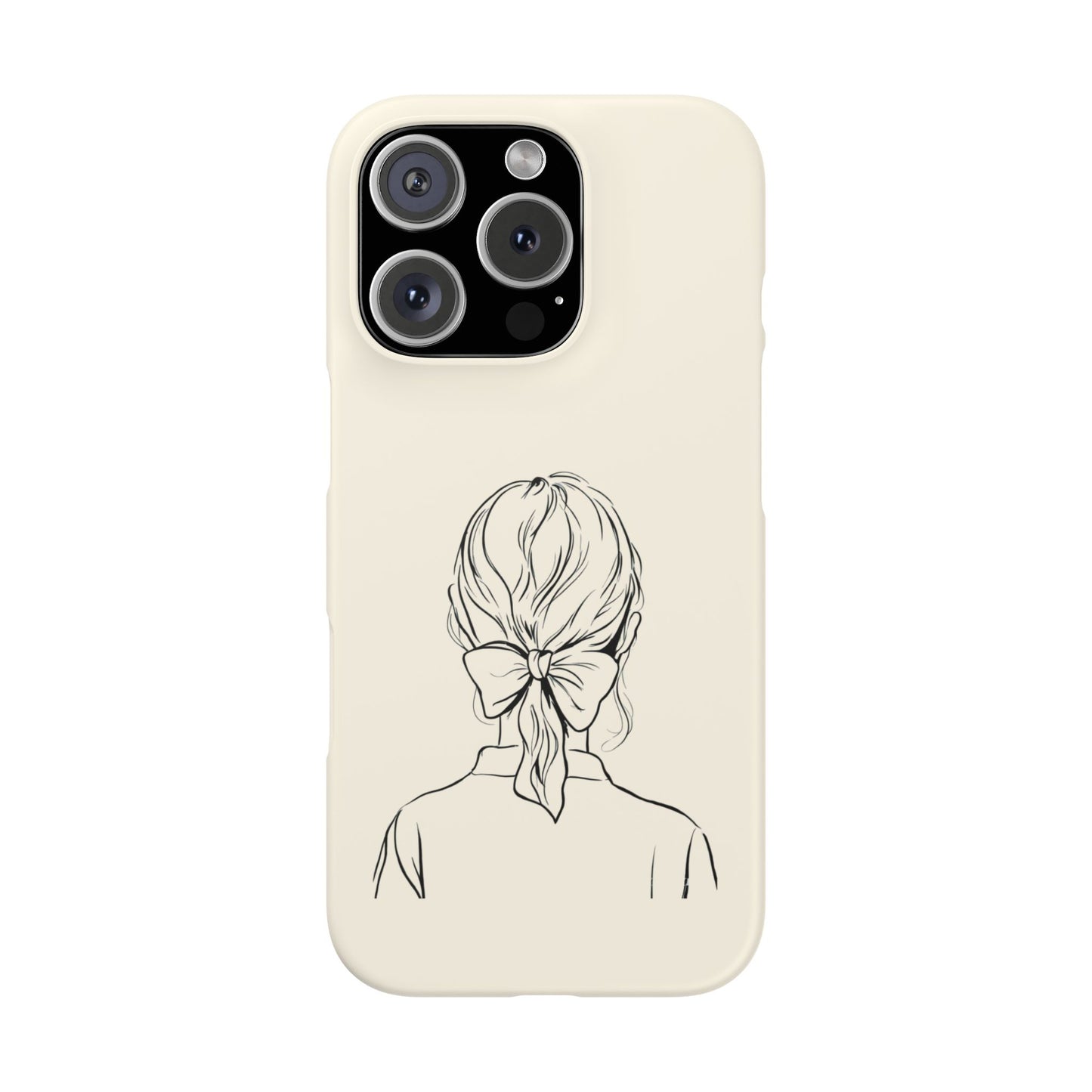 Graceful Bow Phone Case, Elegant Minimalist Line Art Product