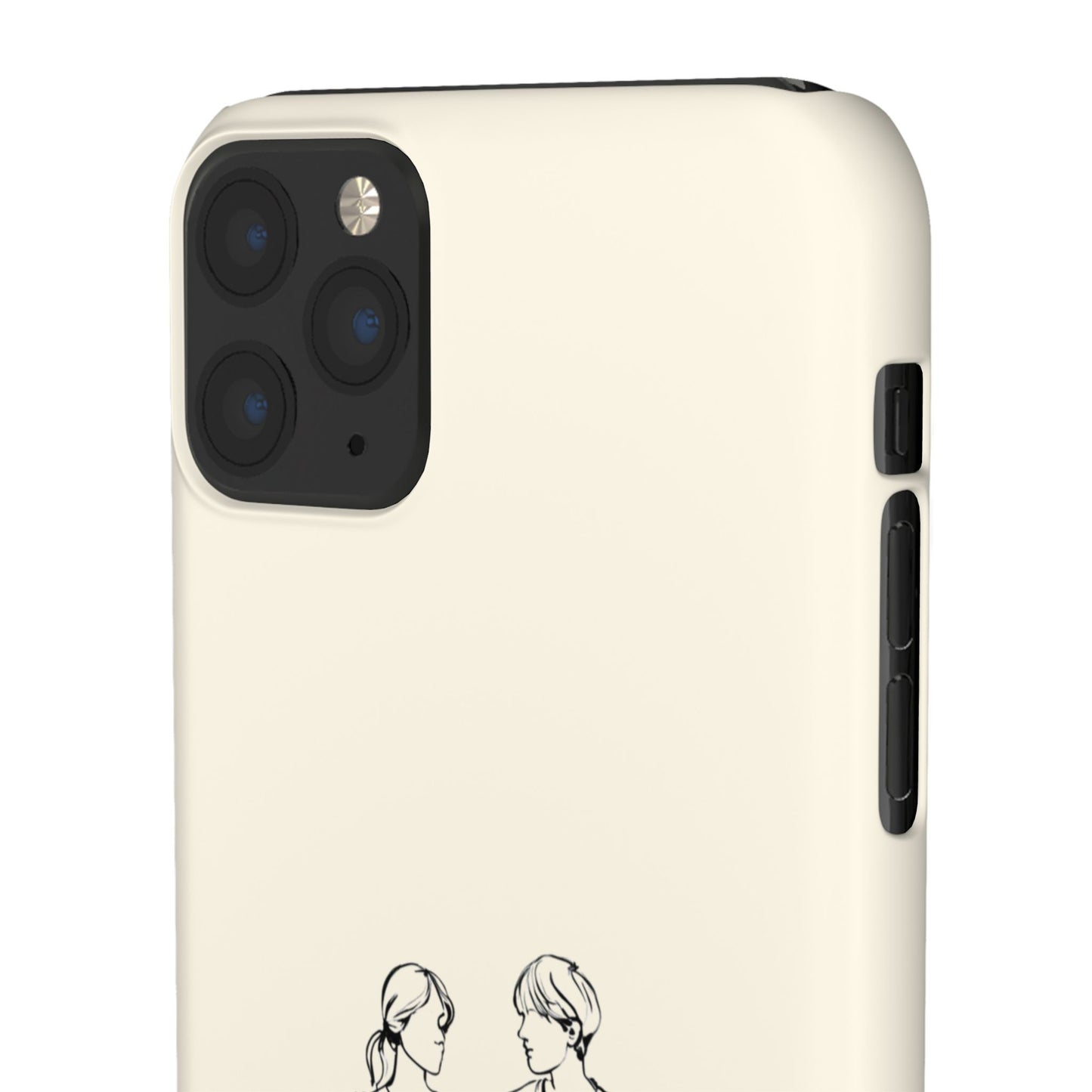 Together Forever Line Art Phone Case, Minimalist Couple Design