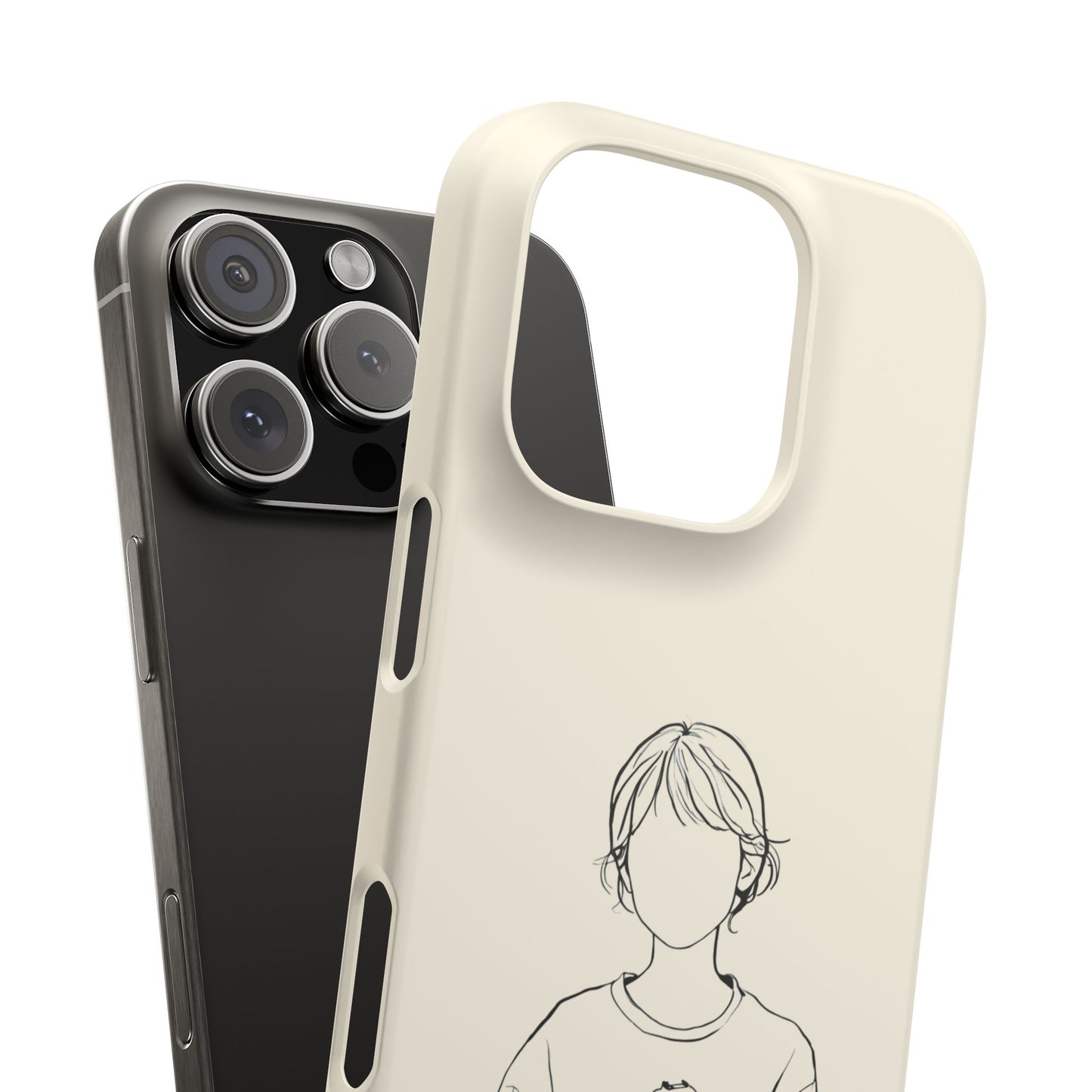 Capture the Moment Phone Case - Minimalist Short Hair Girl with Camera