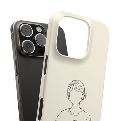 Capture the Moment Phone Case - Minimalist Short Hair Girl with Camera