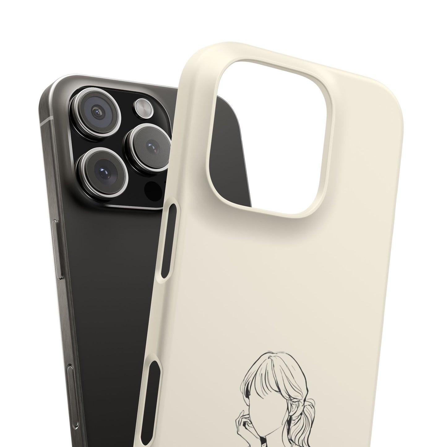 Cafe Daydream Line Art Case – Minimalist Cozy Coffee Shop Aesthetic